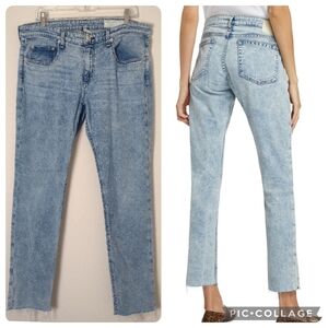 Rag & Bone Dre Low-Rise Slim Boyfriend Raw Hem Jeans Size 32